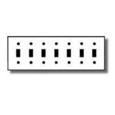 Leviton S601 Standard Size 7-Gang Toggle Wallplate